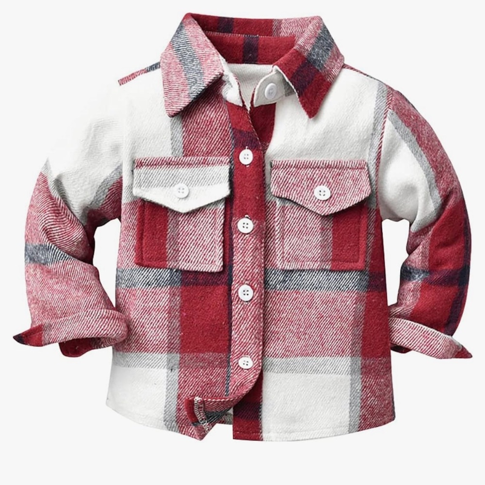 2T Plaid Button-Up Jacket